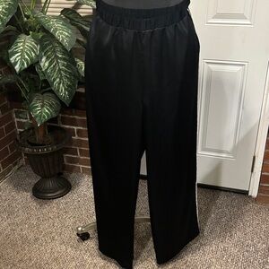 Eloquii Black Satin Pajama Pants
